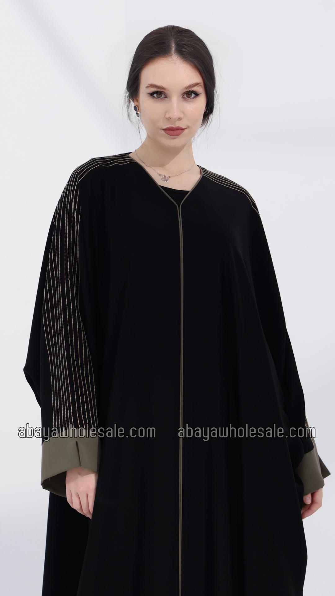 Wholesale Elegant Kaftan Abaya In Black
