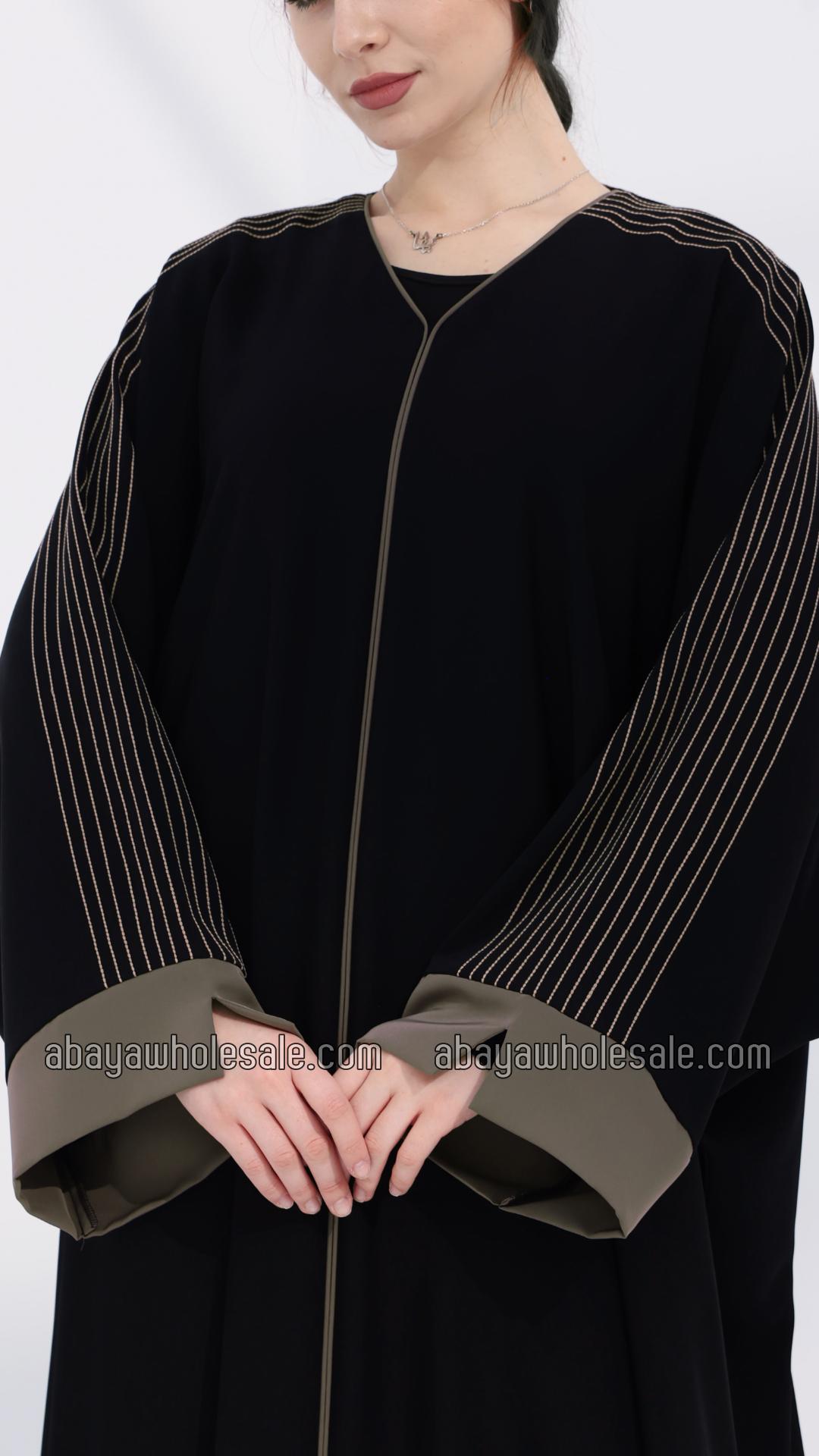 Wholesale Elegant Kaftan Abaya In Black