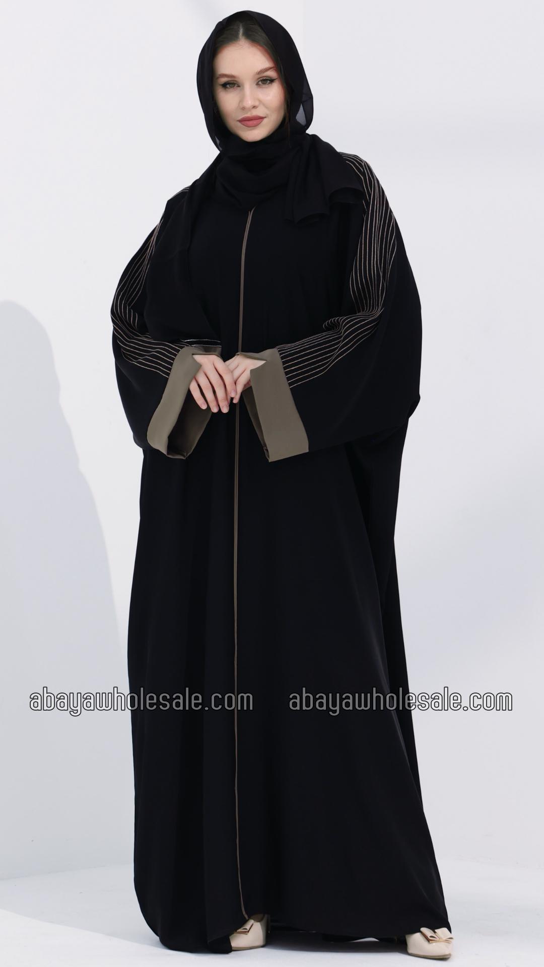 Wholesale Elegant Kaftan Abaya In Black