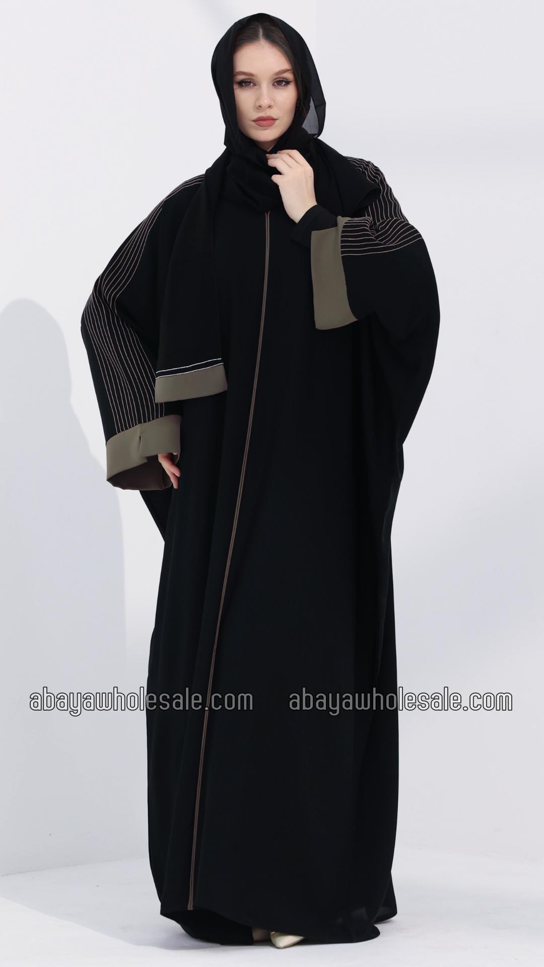 Wholesale Elegant Kaftan Abaya In Black