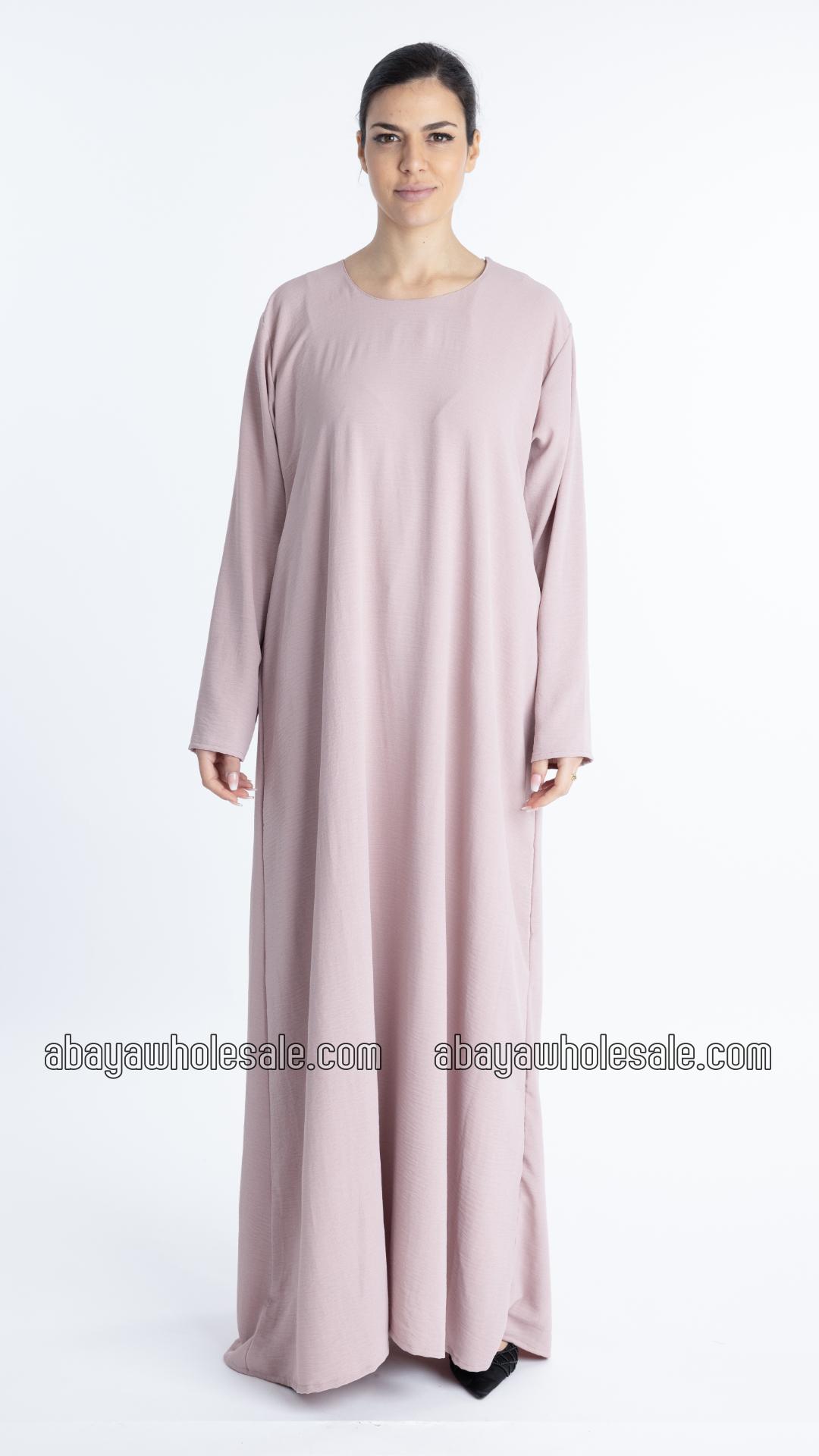 Wholesale Ezra Two Piece Cape Abaya in Blush Pink and Dull Magenta