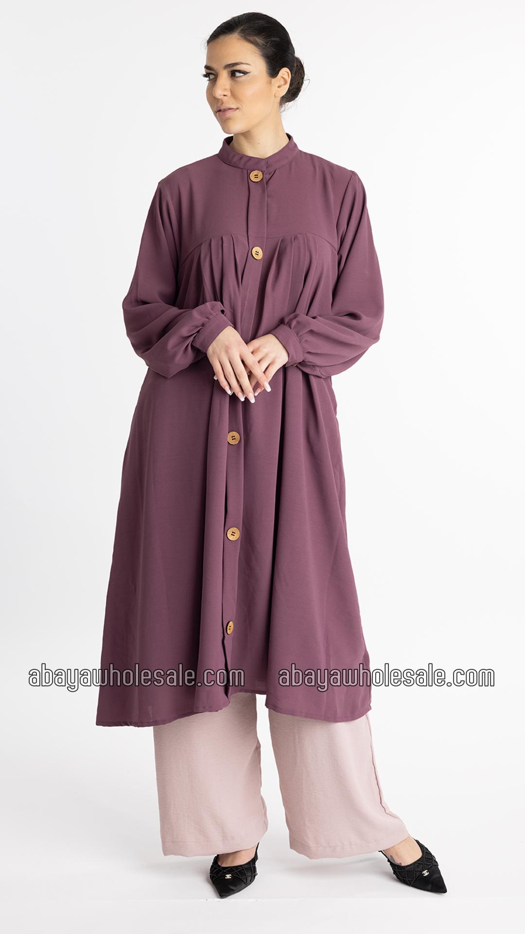 Wholesale Modest Tunic Coord Set In Dull Magenta  Blush Pink