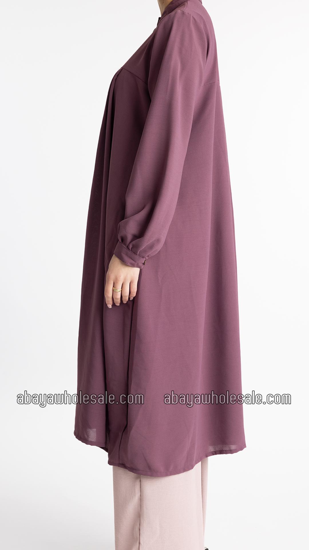Wholesale Modest Tunic Coord Set In Dull Magenta  Blush Pink