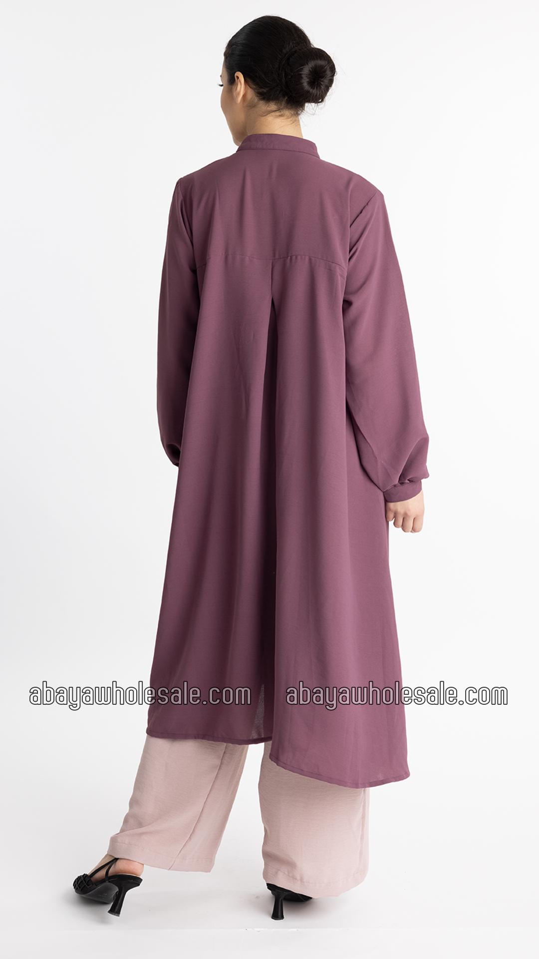 Wholesale Modest Tunic Coord Set In Dull Magenta  Blush Pink