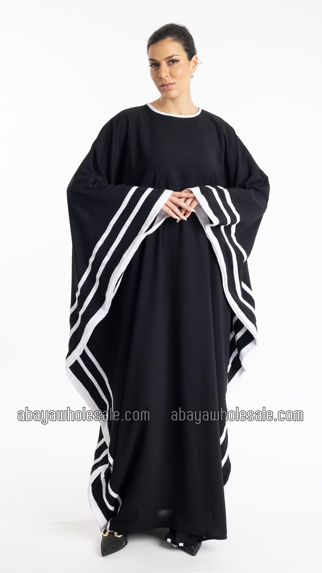 Wholesale Elegant Black Kaftan Abaya
