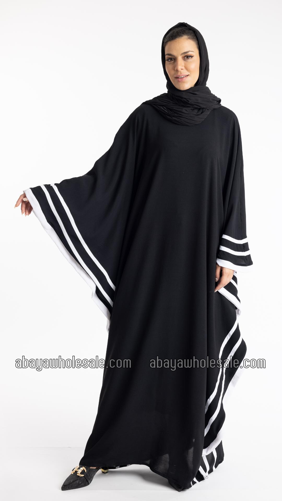 Wholesale Elegant Black Kaftan Abaya