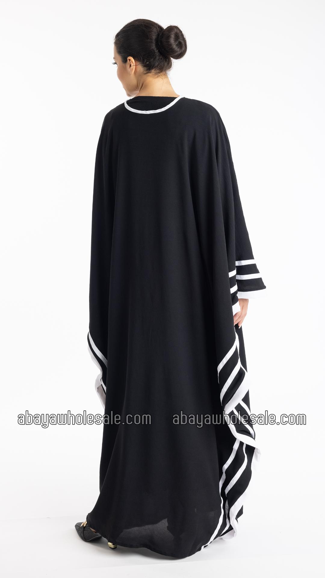 Wholesale Elegant Black Kaftan Abaya