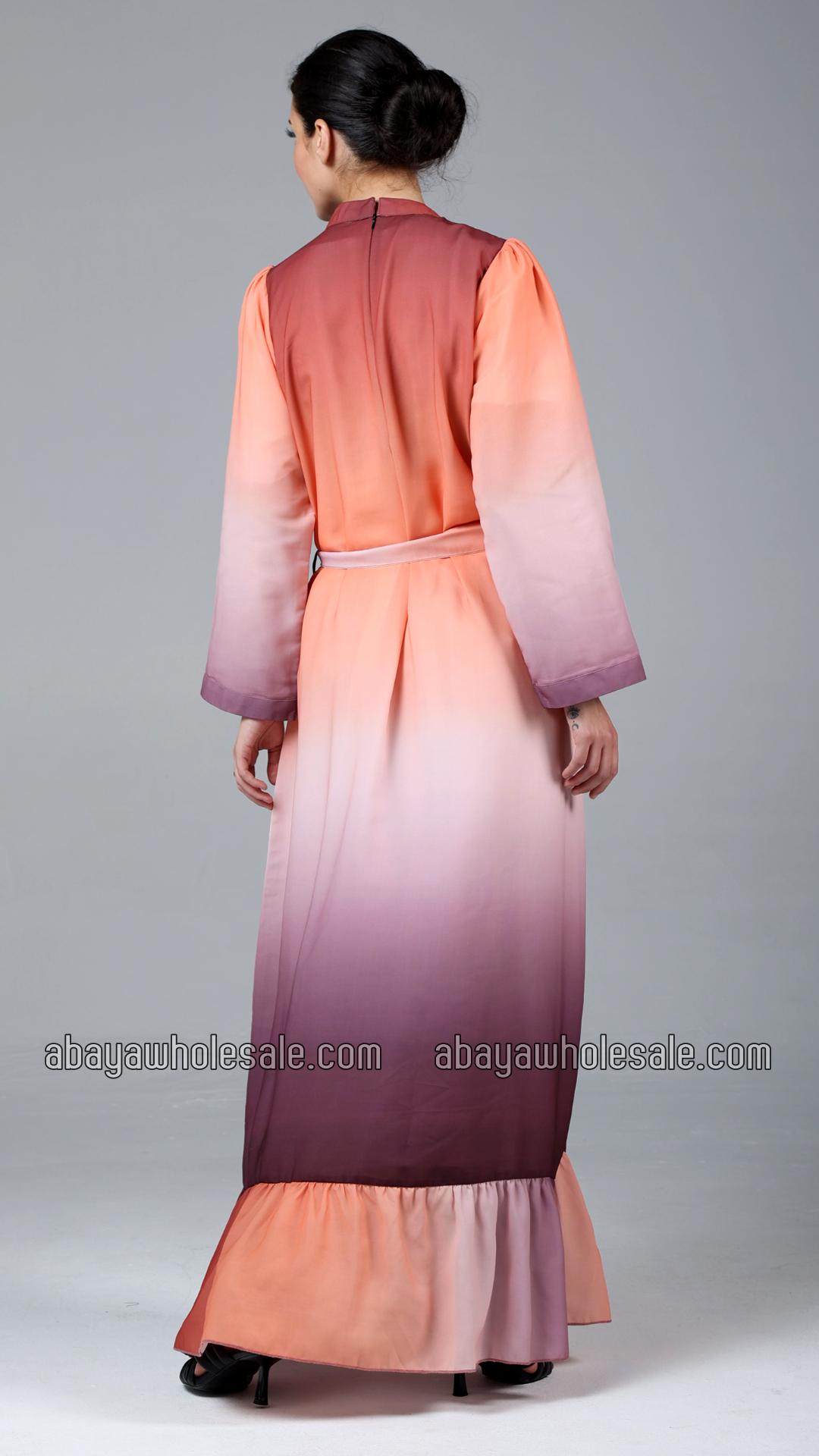 Wholesale Stylish MultiColored Ombre Formal Gown