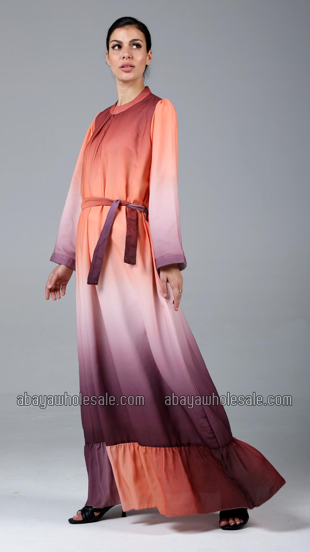 Wholesale Stylish MultiColored Ombre Formal Gown