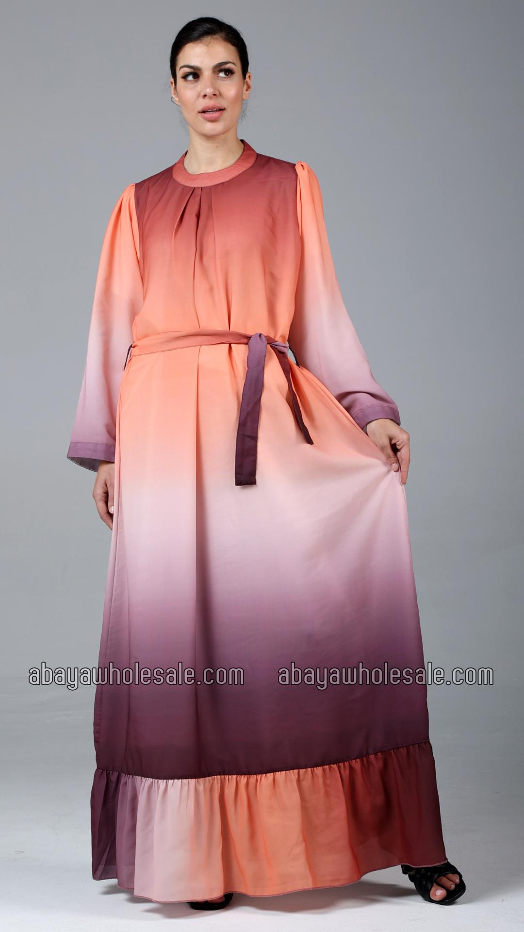 Wholesale Stylish MultiColored Ombre Formal Gown