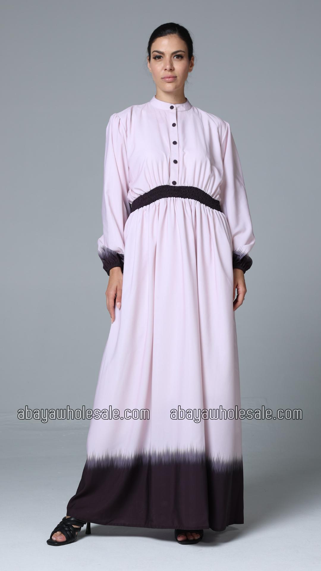 Wholesale Fabulous MultiColored Ombre Modest Dress