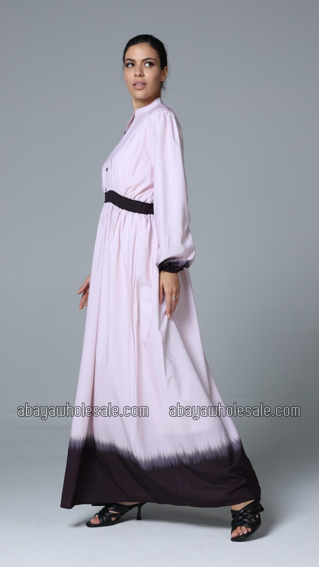 Wholesale Fabulous MultiColored Ombre Modest Dress