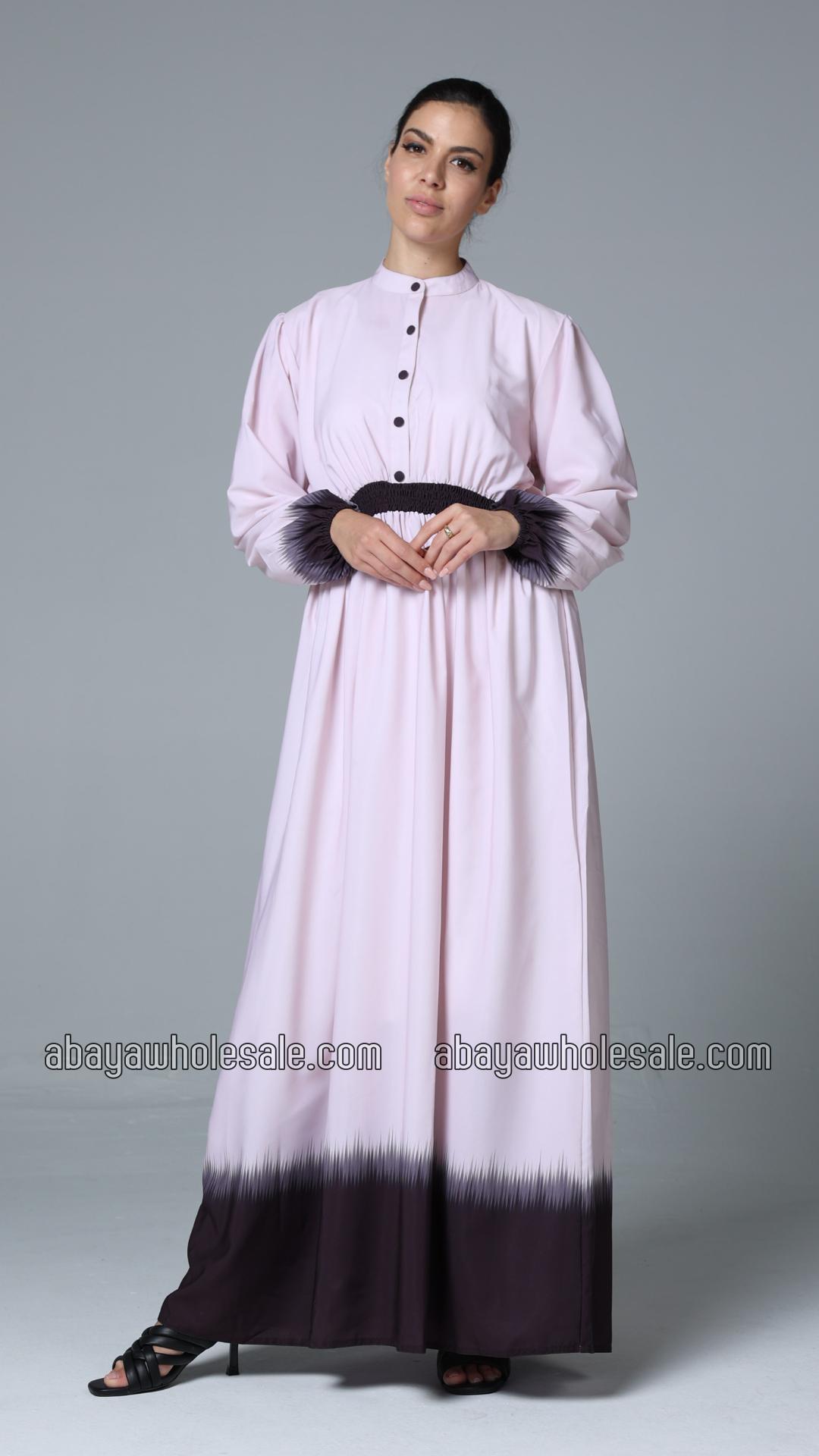 Wholesale Fabulous MultiColored Ombre Modest Dress