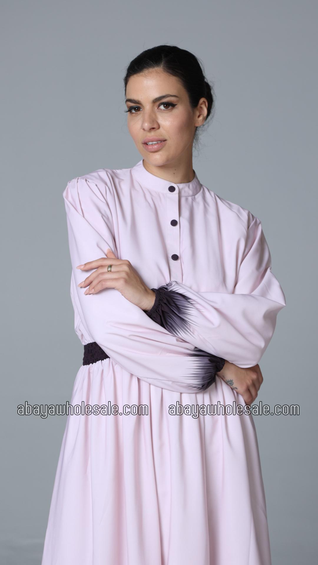 Wholesale Fabulous MultiColored Ombre Modest Dress