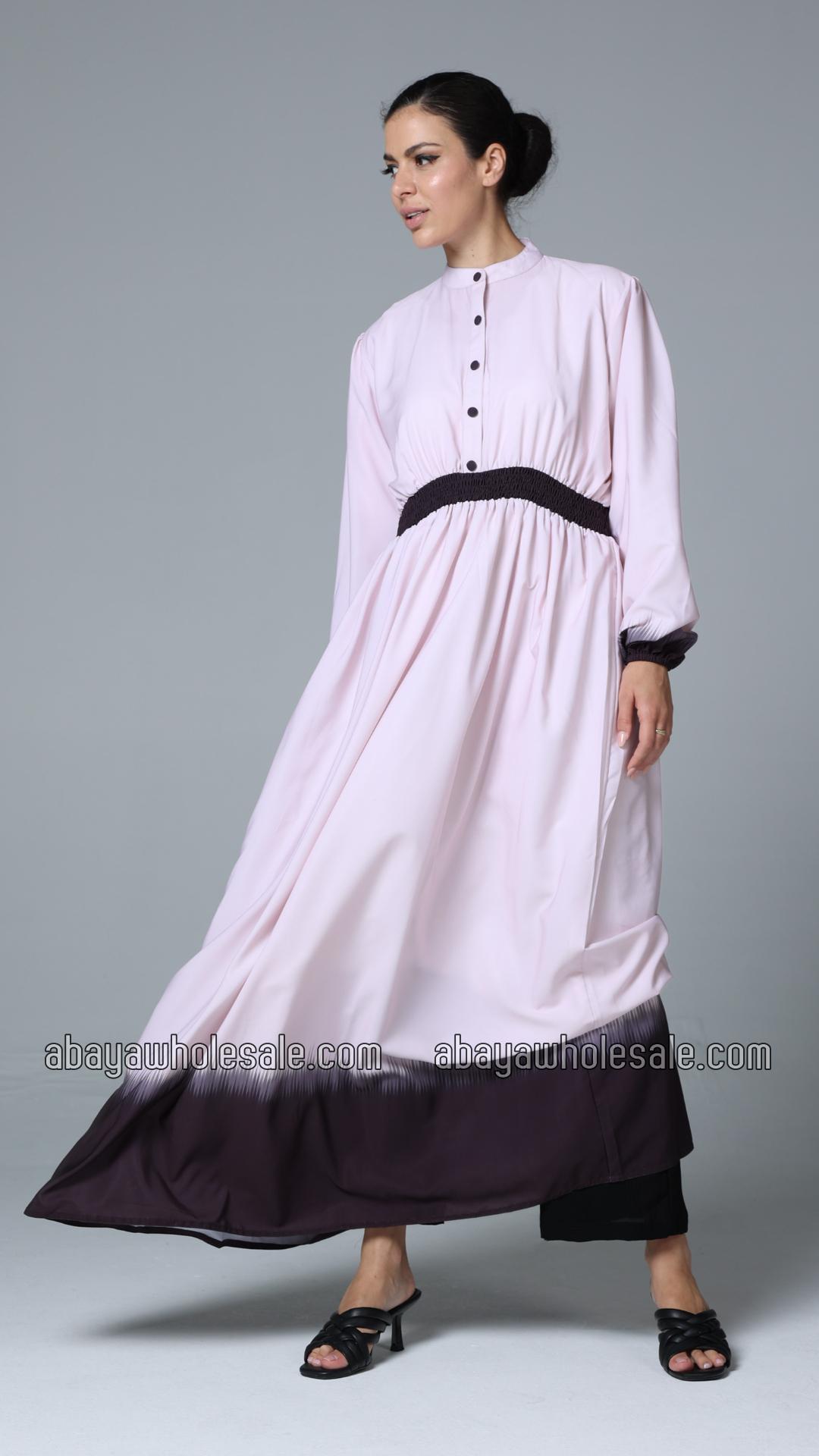 Wholesale Fabulous MultiColored Ombre Modest Dress